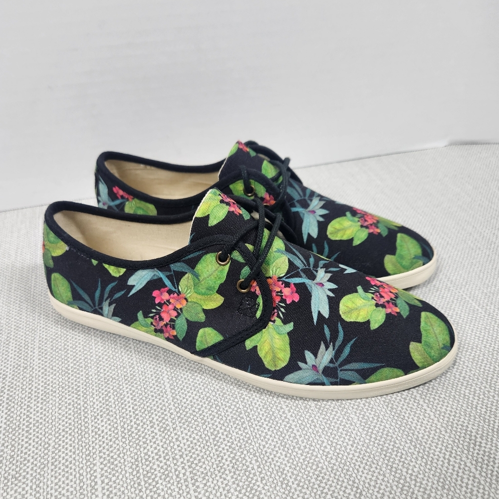 Soludos Size 7 Floral Canvas Fashion Sneaker Fabric Multicolor